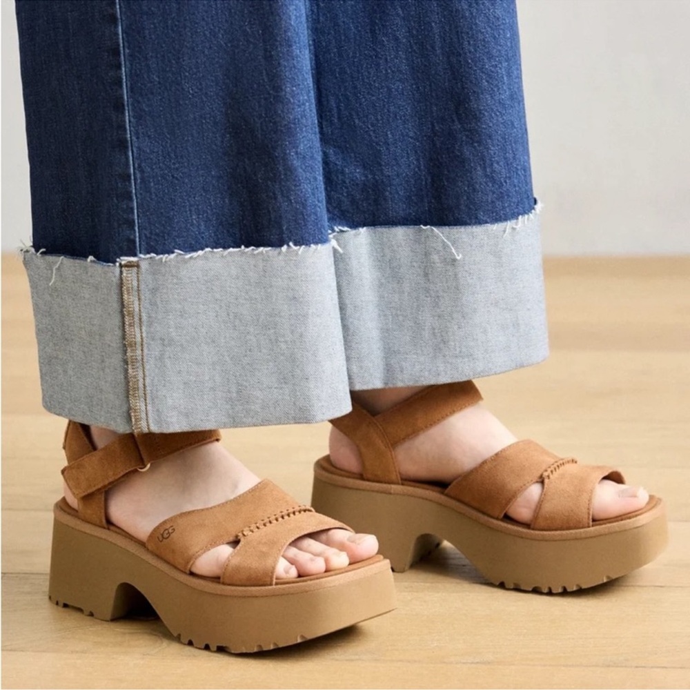 NWT UGG New Heights Ankle Strap Heels Sz 8 (no original box) - Picture 4 of 9